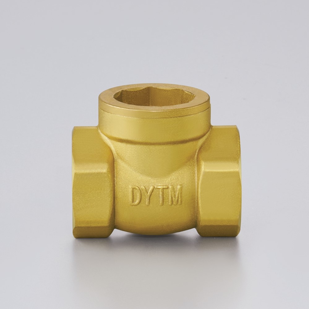 503- DUNYUN Manufacturer China Forged Hpb59-1 CW617 Brass PTFE Sealed Swing Double Female Thread Check Valve BSP NPT