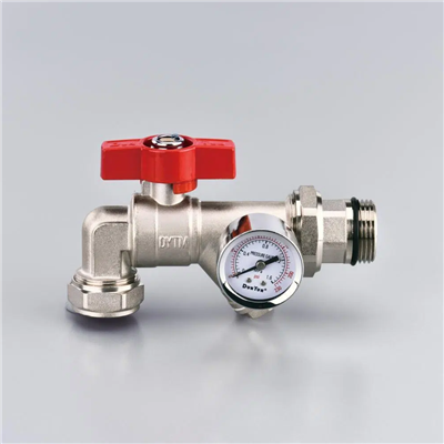 Flexible Connection Filter Type Ball Valve With Temperature And Pressure Gauge