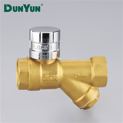 Lockable Brass Strainer Filter Ball Valve